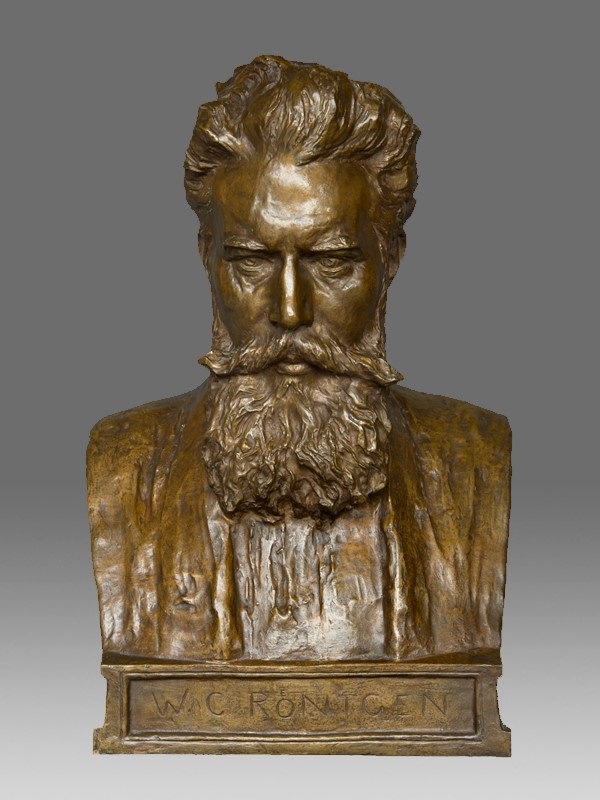 Bust of Conrad Roentgen bearish man