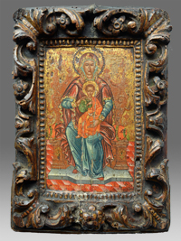 Icon Enthroned Mother of God